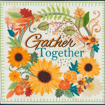 Gather Together 14456-07 Panel Cream by Nicole DeCamp for Benartex