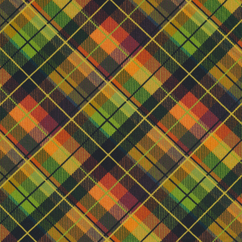 Gather Together 14458-43 Plaid Green Brown by Nicole DeCamp for Benartex