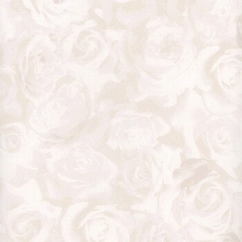 True Romance 14520-09 Rose Romance White by Kanvas Studio for Benartex