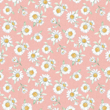 Daisy Days 83312-315 Daisies Pink by Beth Grove for Wilmington Prints