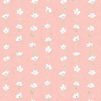 Daisy Days 83313-317 Floral Stripe Pink/Cream by Beth Grove for Wilmington Prints