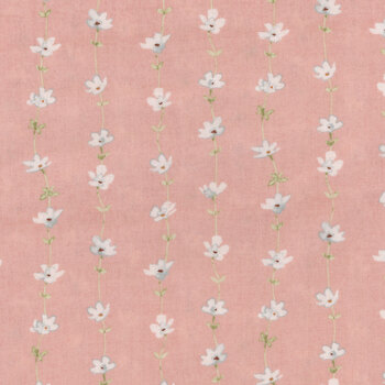 Daisy Days 83313-317 Floral Stripe Pink/Cream by Beth Grove for Wilmington Prints