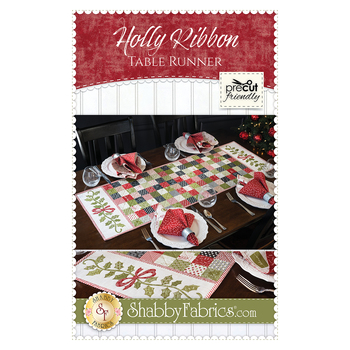 Holly Ribbon Table Runner Pattern - PDF Download