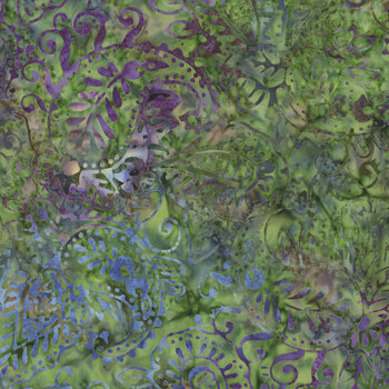 Mystic Vineyard 22276-764 Paisley Green/Purple from Wilmington Prints