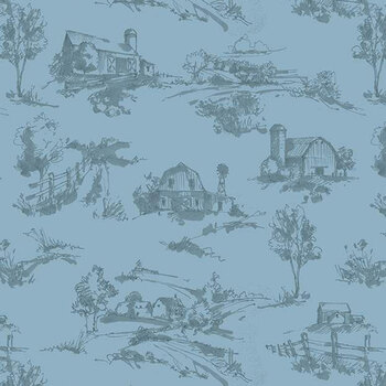 Countryside C14532-Scenery Blue by Lisa Audit for Riley Blake Designs