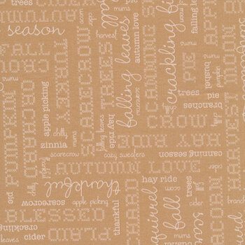 Autumn C14667 Words Tea Dye by Lori Holt for Riley Blake Designs
