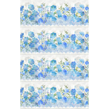 Ethereal 10JYT-2 Blue Border Print by Jason Yenter for In The Beginning Fabrics