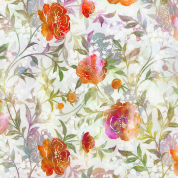 Ethereal 2JYT-1 Red Rose Vine by Jason Yenter for In The Beginning Fabrics
