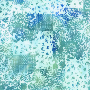 Ethereal 5JYT-2 Teal Patchwork by Jason Yenter for In The Beginning Fabrics
