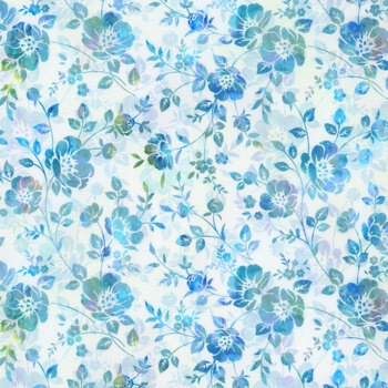 Ethereal 6JYT-2 Blue Floral Tonal by Jason Yenter for In The Beginning Fabrics