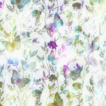 Ethereal 4JYT-3 Purple Butterflies by Jason Yenter for In The Beginning Fabrics
