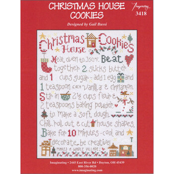Christmas House Cookies - Cross Stitch Pattern