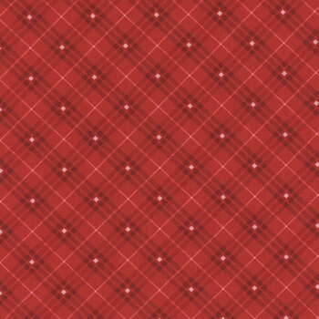 Bias Plaid Basics 9611-88 Red by Leanne Anderson for Henry Glass Fabrics