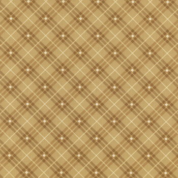 Bias Plaid Basics 9611-31 Light Brown by Leanne Anderson for Henry Glass Fabrics