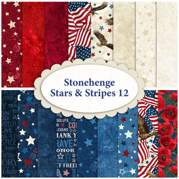 Stonehenge Stars & Stripes 12  Yardage by Linda Ludovico for Northcott Fabrics