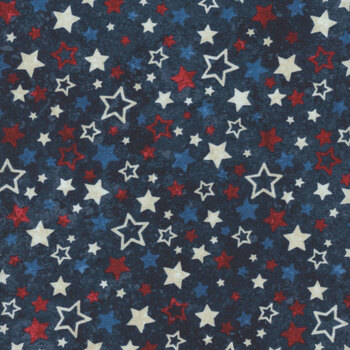 Stonehenge Stars & Stripes 12 27015-49 by Linda Ludovico for Northcott Fabrics
