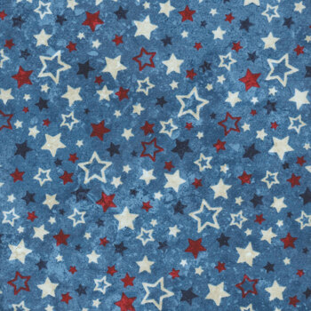 Stonehenge Stars & Stripes 12 27015-44 by Linda Ludovico for Northcott Fabrics