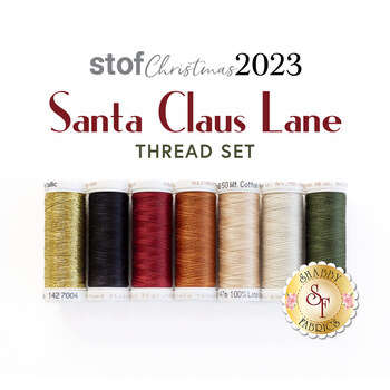  Santa Claus Lane Wall Hanging - Stof Christmas 2023 - 7pc Thread Set
