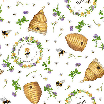 Honey & Clover 27032-10 by Deborah Edwards for Northcott Fabrics