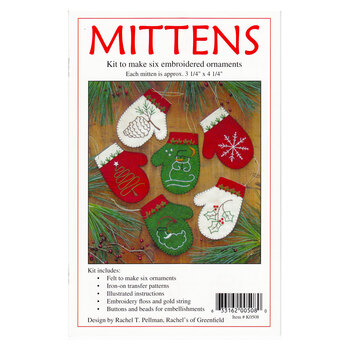 Mittens Ornament Kit - Makes 6