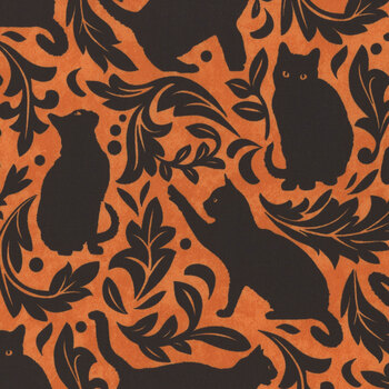 Hallow's Eve 27088-54 Orange Black by Cerrito Creek Studio for Northcott Fabrics