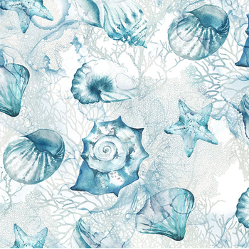 Sea Breeze DP27098-42 by Deborah Edwards and Melanie Samra for Northcott