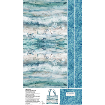 Sea Breeze C27104-42 Bag Panel by Deborah Edwards and Melanie Samra for Northcott Fabrics