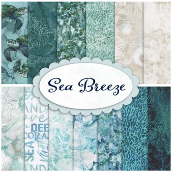 Sea Breeze  13 FQ Set by Deborah Edwards and Melanie Samra for Northcott Fabrics