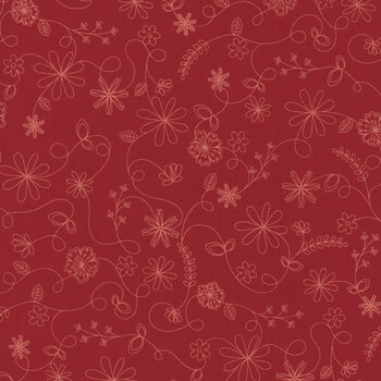 Kimberbell Basics Refreshed MAS8261-R Red Swirl Floral from Maywood Studio