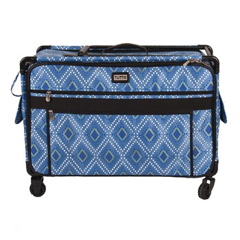 Tutto 2XL Sewing Machine Bag On Wheels - Blue Modern