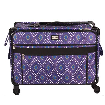 Tutto 2XL Sewing Machine Bag On Wheels - Purple Modern