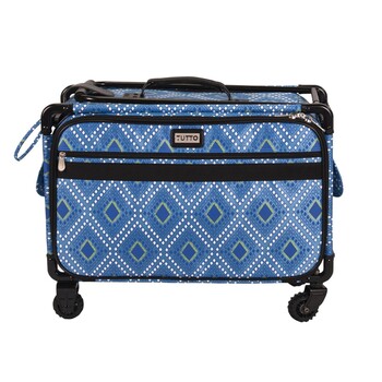 Tutto Large Sewing Machine Bag On Wheels - Blue Modern