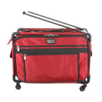 Tutto Large Sewing Machine Bag On Wheels - Cherry Red