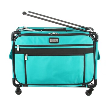 Tutto Large Sewing Machine Bag On Wheels - Turquoise