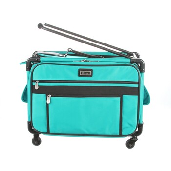 Tutto Medium Sewing Machine Bag On Wheels - Turquoise