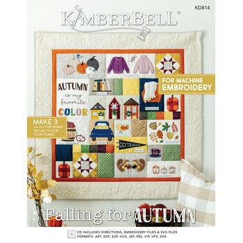 Kimberbell - Falling For Autumn Quilt - Machine Embroidery CD