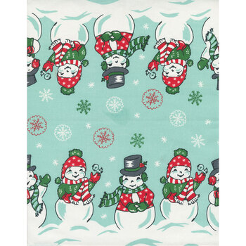 Classic Retro Holiday Toweling 920-309 Snowy Snowman by Stacy Iest Hsu for Moda Fabrics