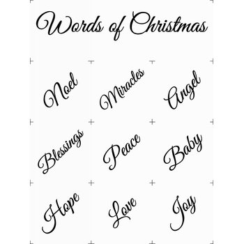 Words of Christmas Panel - White