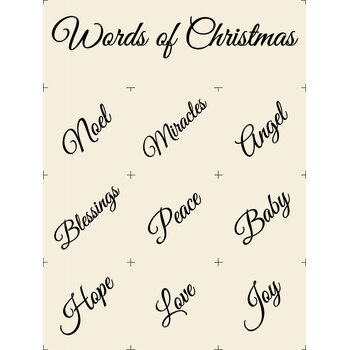 Words of Christmas Panel - Natural