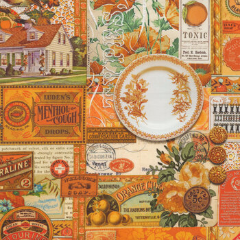Curated in Color 7460-13 Orange by Cathe Holden for Moda Fabrics