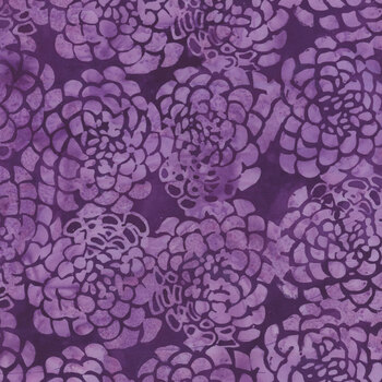 Full Bloom 721403041 Purple Peonies by Barbara Persing & Mary Hoover from Island Batik