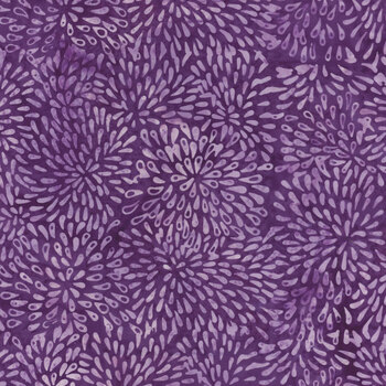 Full Bloom 721404042 Dark and Light Purple Marigold by Barbara Persing & Mary Hoover from Island Batik