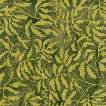 Full Bloom 721405011 Dark and Light Green Parsley by Barbara Persing & Mary Hoover from Island Batik