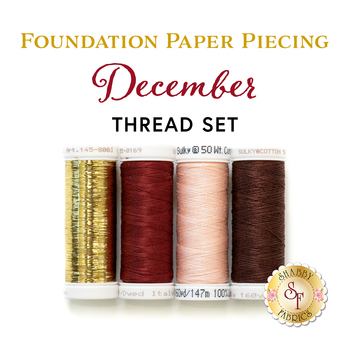  Foundation Paper Piecing Kit - December - 4pc Thread Set