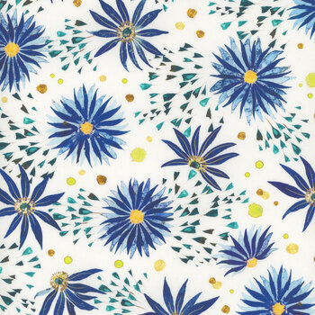 Coming Up Roses 39782-12 Cloud Sapphire by Laura Muir for Moda Fabrics