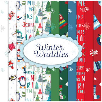 Winter Waddles  12 FQ Set by Sally Darby for P&B Textiles