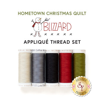  Hometown Christmas Quilt - 5pc Applique Thread Set