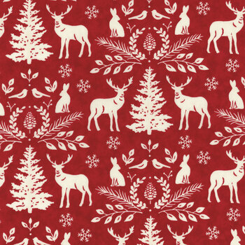 Woodland Winter 56092-13 Cardinal Red by Deb Strain for Moda Fabrics