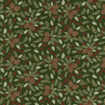 Woodland Winter 56094-14 Pine Green by Deb Strain for Moda Fabrics