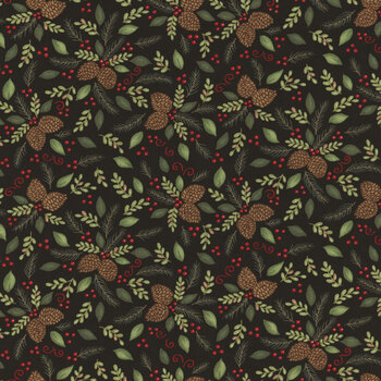 Woodland Winter 56094-17 Charcoal Black by Deb Strain for Moda Fabrics